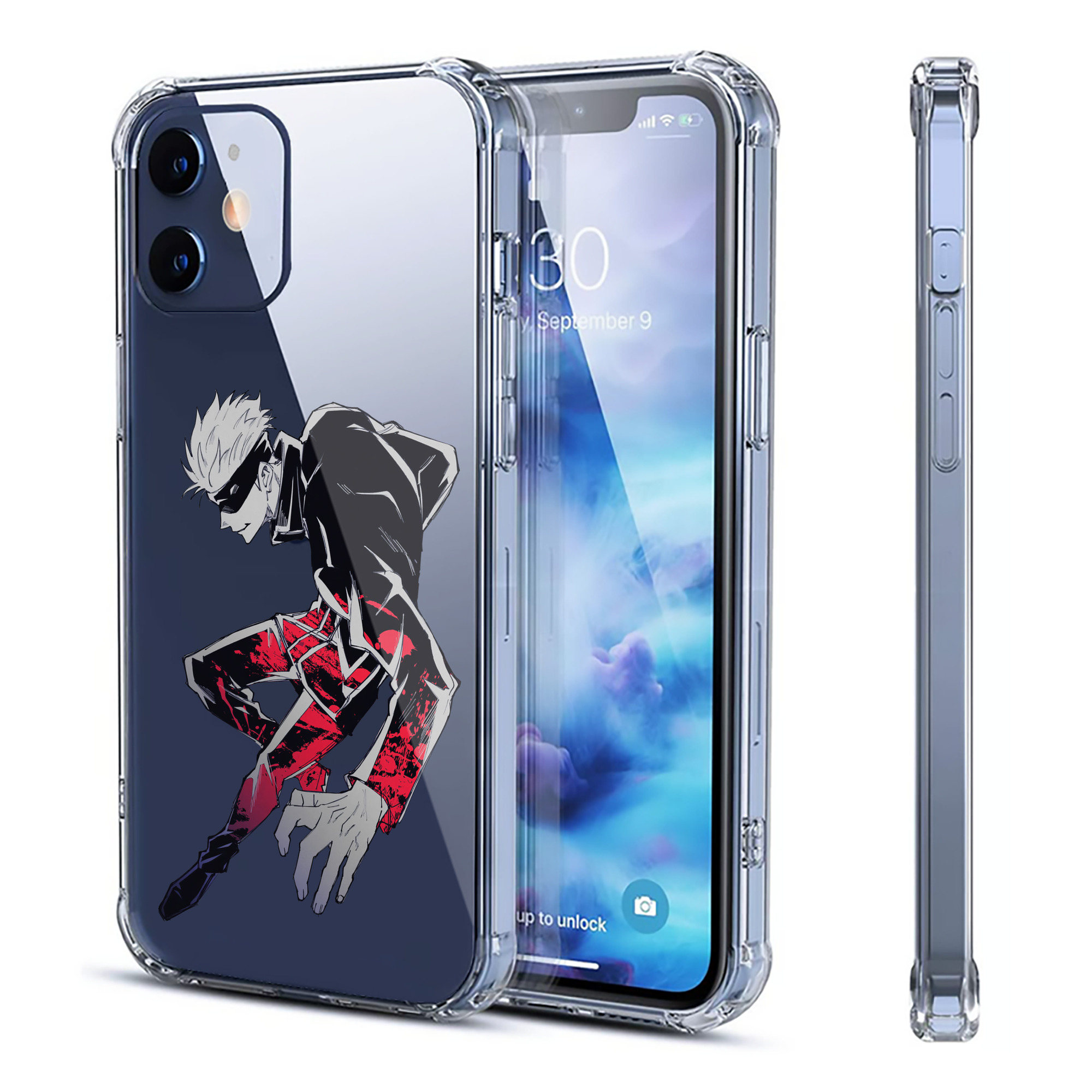 （画像用） 呪術廻戦 Jujutsu Kaisen 【iPhone 12シリーズ対応】透明スマホケース（クリアソフトケース）